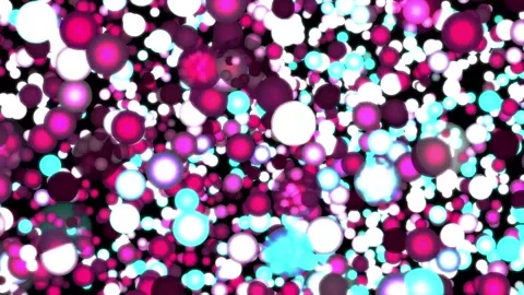 Animated background of beautifully glowing multicolor bubbles Stock-Footage 325616086