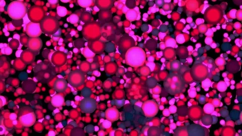 Animated background of beautifully glowing multicolor bubbles Stock Footage 325616113