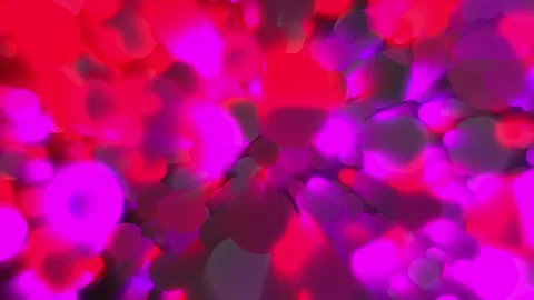 Animated background of beautifully glowing multicolor bubbles Stock Footage 325659713
