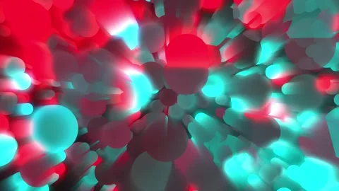Animated background of beautifully glowing multicolor bubbles Stock Footage 325659715