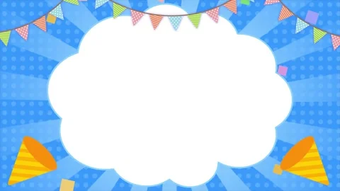 Animated background of blue sky and lively crackers Stock Footage 254456493