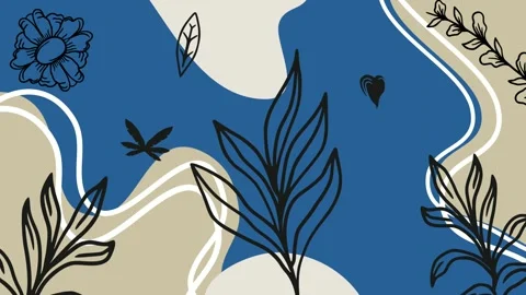 Animated background boho style modern aesthetic simple background Stock Footage 295885269