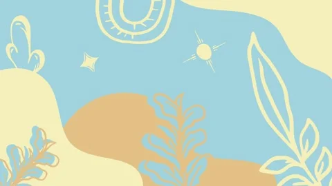 Animated background boho style modern aesthetic background Stock Footage 295885280