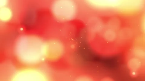Animated background with bokeh and particles in red, orange, yellow tones Stock Footage 278306728