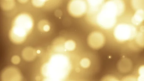 Animated background with bokeh effect and gold-colored particles. Abstract Stock Footage 309282097