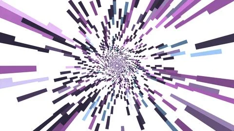 Animated background of colorful segments creating effect of long tunnel. Design Stock Illustration
