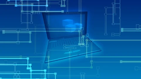 Animated Background Computer In Motion Stock Footage 109228356