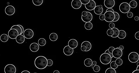 Animated background with dark smileys Stock Footage 95268309