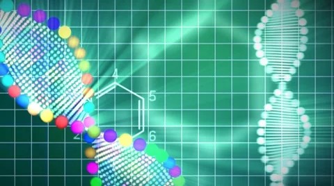 Animated background of DNA Stock Footage 8549109