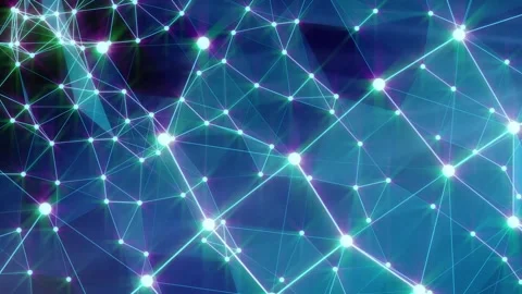 Animated background of dots lines and triangles Stock Footage 316168332