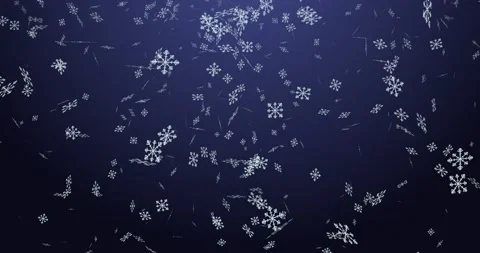 Animated background with falling white snowflakes on a dark blue background. Stock Footage 166936829