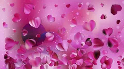 An animated background featuring floating pink hearts, often used for romant Stock Footage 328574188