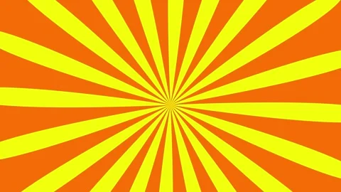 An animated background featuring a vibrant radial pattern of yellow orange s Stock Footage 283572534