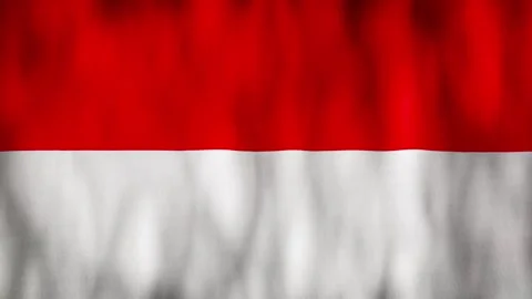 Animated background. Flag of Indonesia in 4k. National flag fluttering in the Stock Footage 306313751