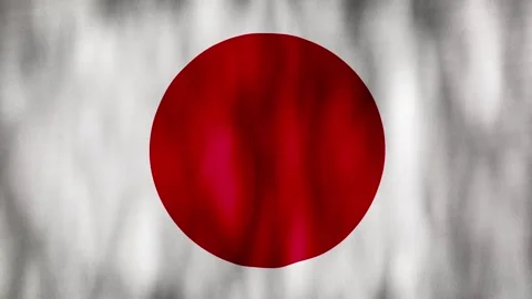 Animated background. Flag of Japan in 4k. National flag fluttering in the win Stock Footage 306314632