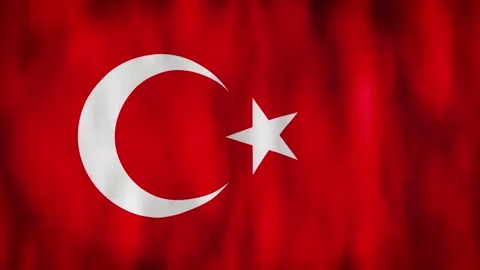 Animated background. Flag of Turkey 4k. National flag fluttering in the wind Stock Footage 306315904
