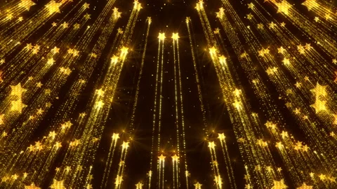 Animated Background Flickering Particles Stars Golden Beautiful Stock Footage 87320508