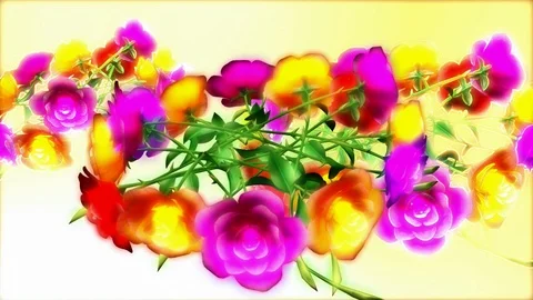 Animated Background Flowers In Motion Stock Footage 109228364