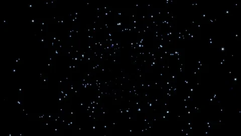 Animated background with flying glowing star particles in a cartoon style Stock Footage 278660495