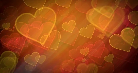Animated background with flying hearts Stock Footage 95480210