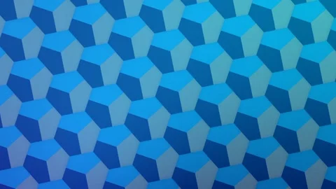Animated background with a geometric pattern of 3D blue cubes.  Stock Footage 316400917