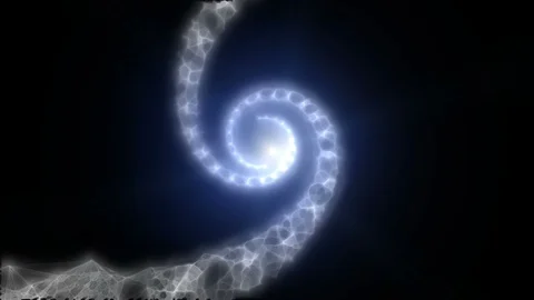 Animated Background With Glowing Particles Spiral Stock Footage 99154690