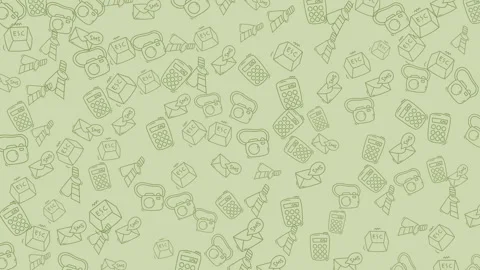 Animated background with hand drawn communication technology icons Stock Footage 335011914