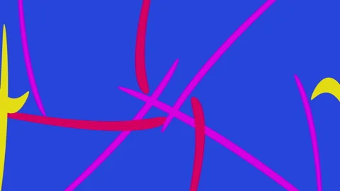 Animated background of lines changing their shape and color. Stock Footage 288200456