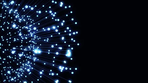 Animated background of lines with glowing ends creating a sphere shap Stock Footage 245257814