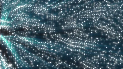 Animated background of luminous particles shifting and flowing. Stock Footage 317406001