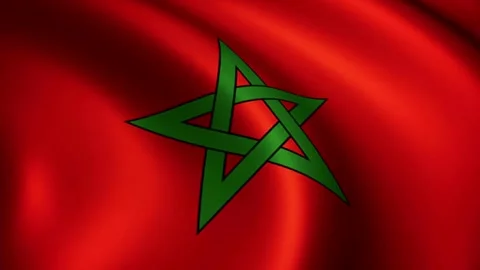 Animated Background: Morocco Flag Waving Stock Footage 276236393