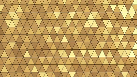Animated background moving triangles made of gold. Stock Footage 152826443
