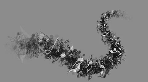 Animated background with musical notes Stock Footage 35595453