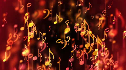 Animated background with musical notes Stock Footage 35596089
