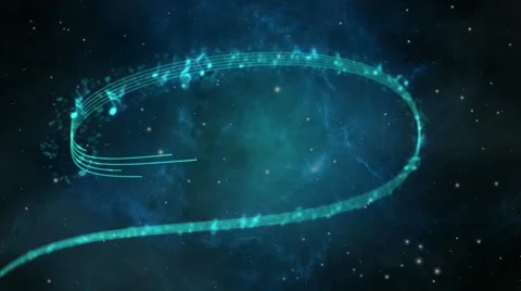 Animated background with musical notes Stock Footage 49641550