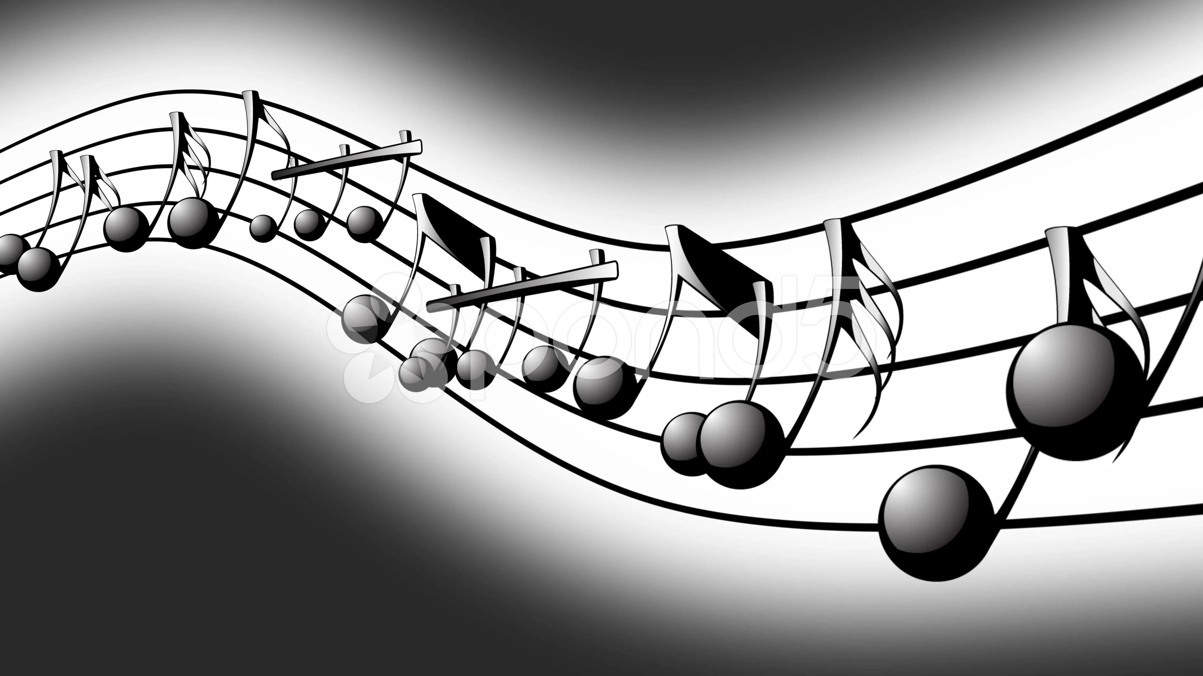 Animated background with musical notes -... | Stock Video | Pond5