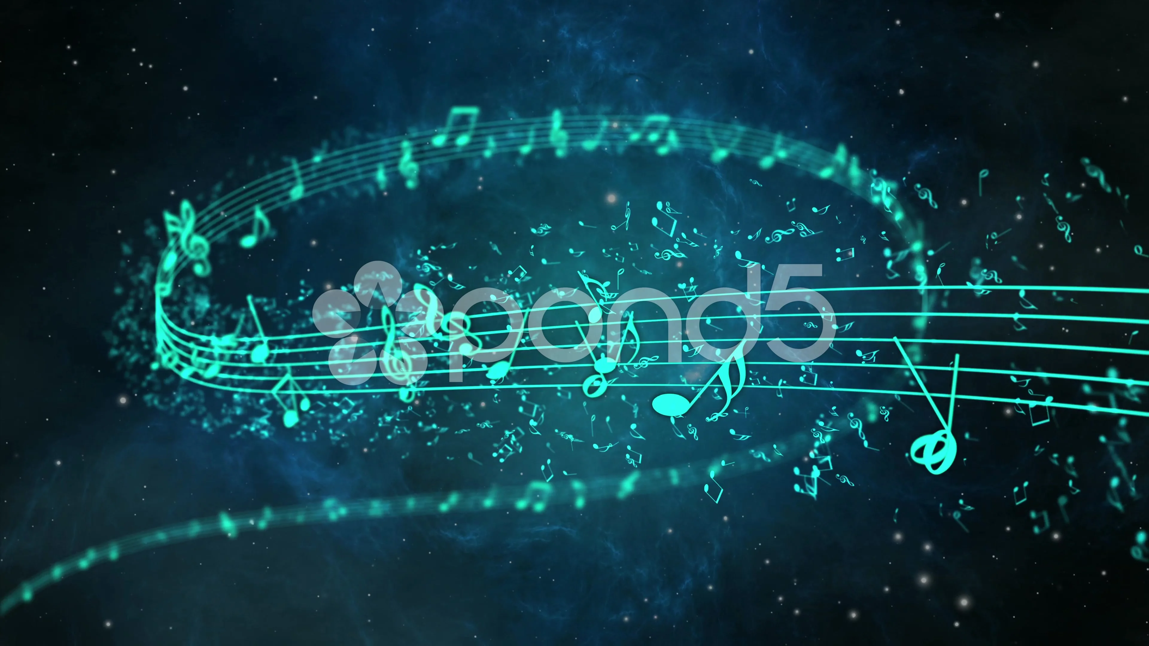 Animated background with musical notes -... | Stock Video | Pond5