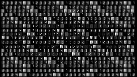 Animated background from numbers.digital numbers 4K LOOP Stock Footage 138323470