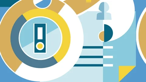 Animated background office and work. Stock Footage 97132881