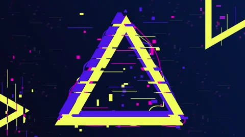 Animated background with particles and glitching shapes. Stock Footage 276221556