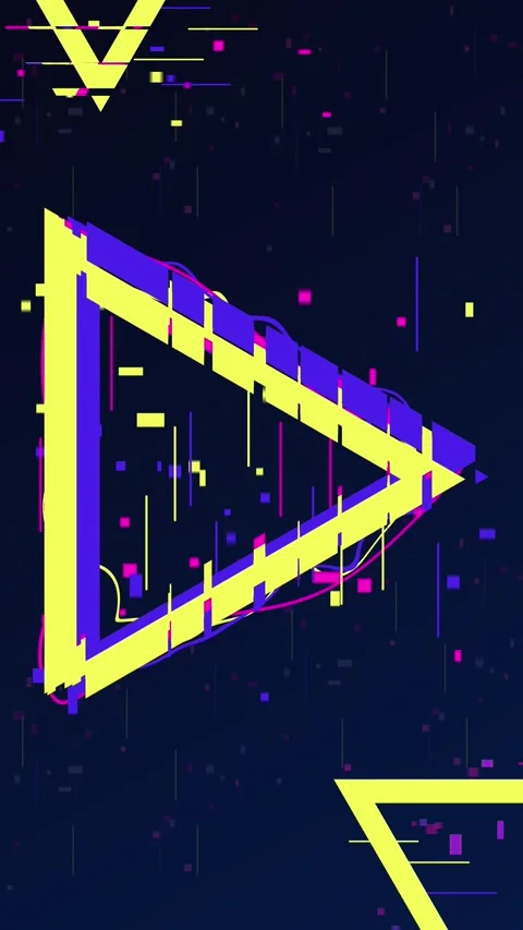 Animated background with particles and glitching shapes. Stock Footage 321307377