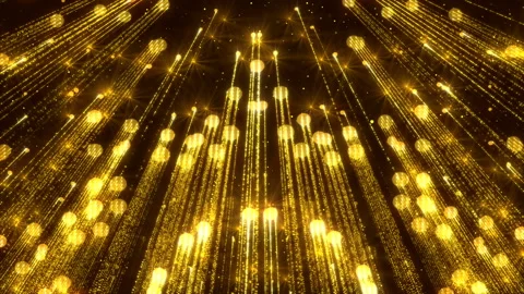 Animated Background Particles Golden Flickering Beautiful Wall Stock Footage 87279383