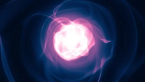 Animated background in pastel colors, gradient shiny neon energy core Video stock 268577307