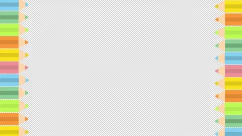 Animated Background with Pencils Moving Up and Down in a Frame Stock Footage 313099080