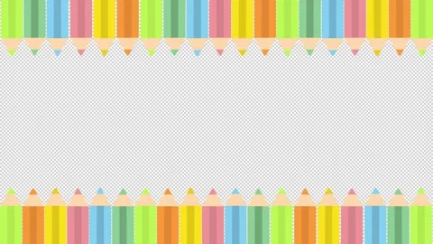 Animated Background with Pencils Moving Up and Down in a Frame Stock Footage 313099089