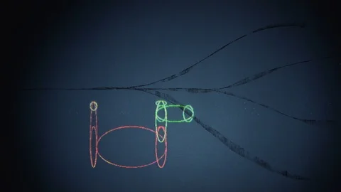 Animated background with psychedelic lights and colors Stock Footage 127219044