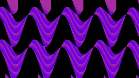 Animated background of purple horizontal wavy stripes on black. Stock Footage 317291958