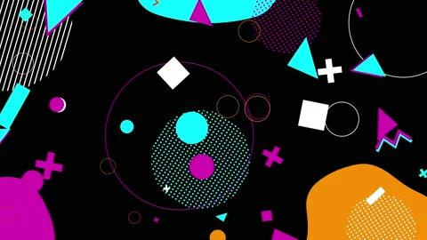 Animated background in retro style Stock Footage 172342745