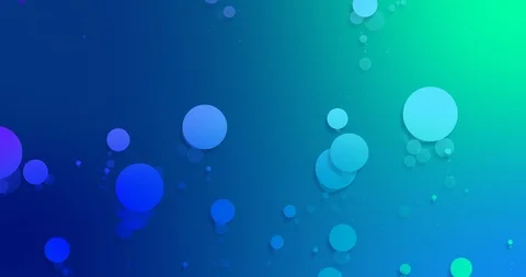 Animated Background with rising bubbles in blue Stock Footage