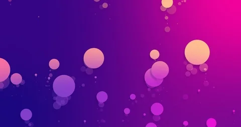 Animated Background with rising bubbles in pink Stock Footage